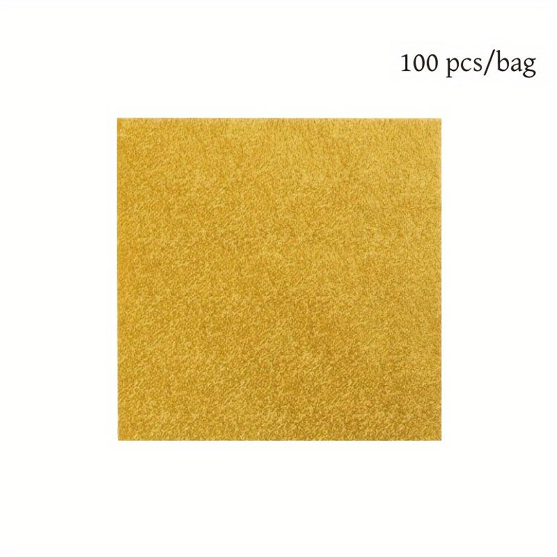 

100 листов золотой фольги для шоколада, упаковочная бумага для конфетных палочек, карамели и конфет, гладкая алюминиевая фольга, упаковочная бумага Pack of 100 золотой