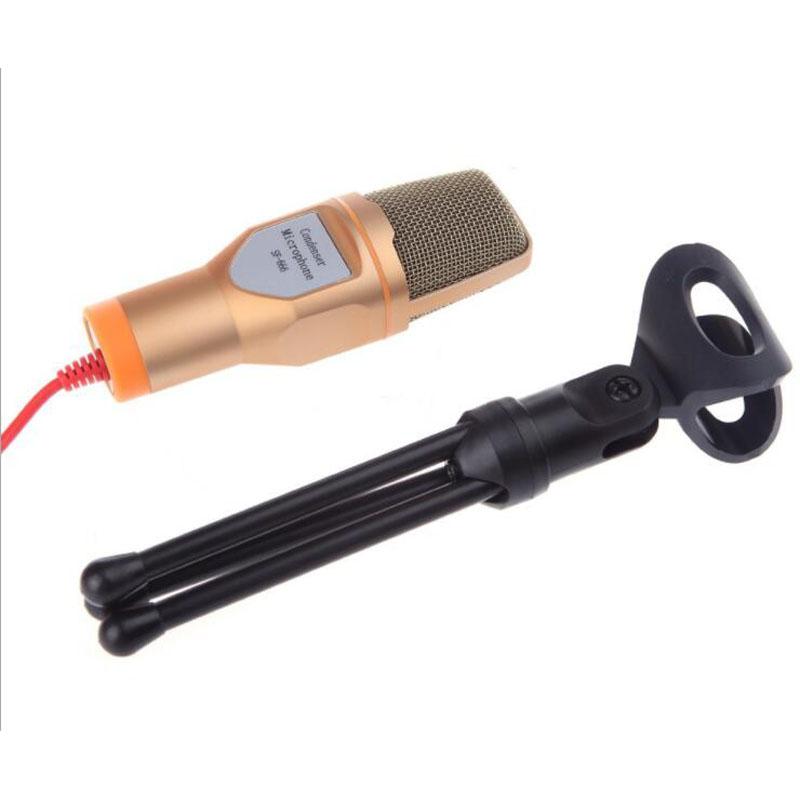 SF-666 Professional Wired Microphone Condenser Sound 3.5mm Jack Podcast Studio Mic with Stand Tripod SF666 for Skype MSN PC