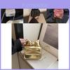 Chic Bowknot Mini Shoulder Bag For Summer With Glossy Gold Accents And Pu Material