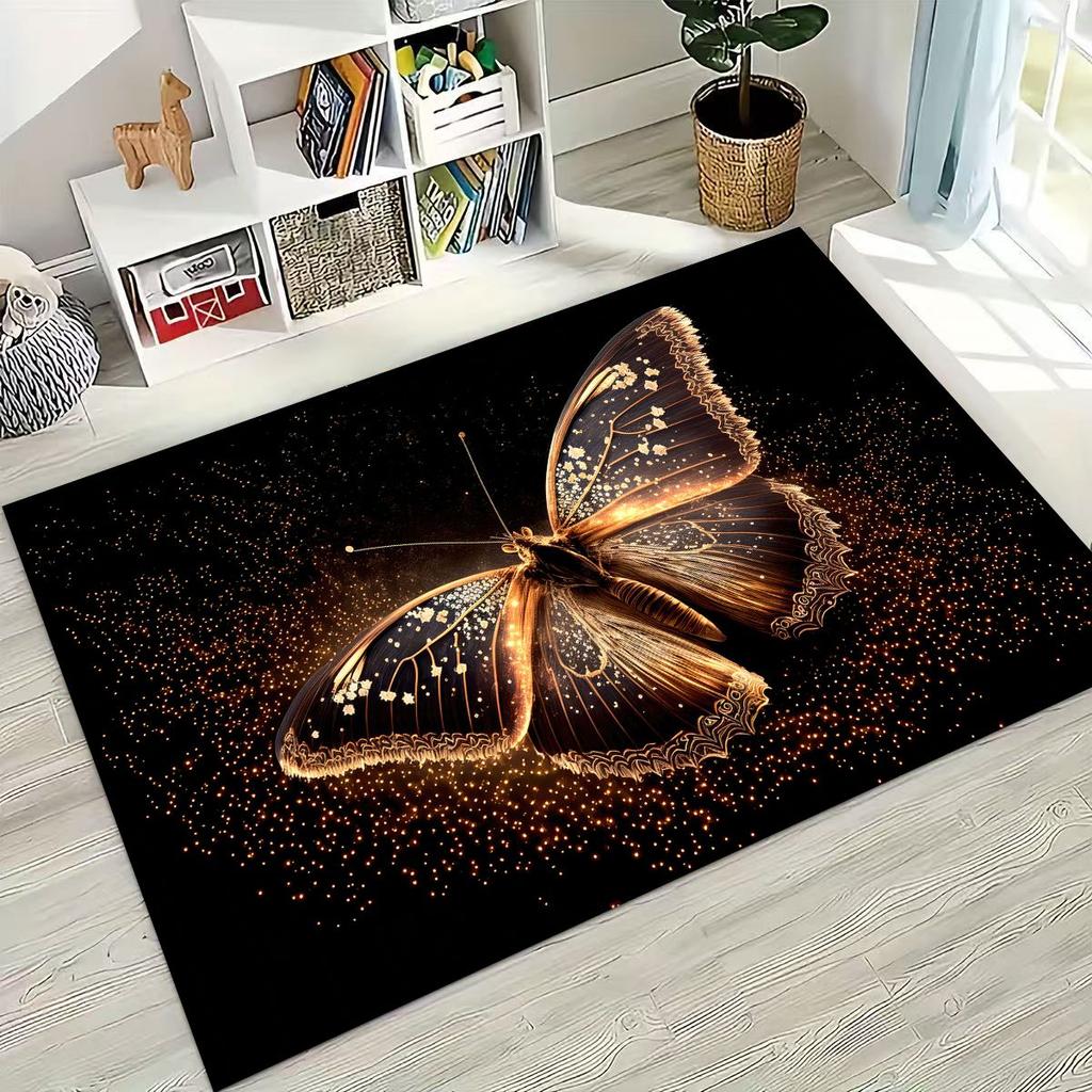 27 Style Dream Butterfly Flower Cartoon Rug Carpet for Bedroom Living Room Sofa Home Doormat Decor,Kids Play Non-slip Floor Mat