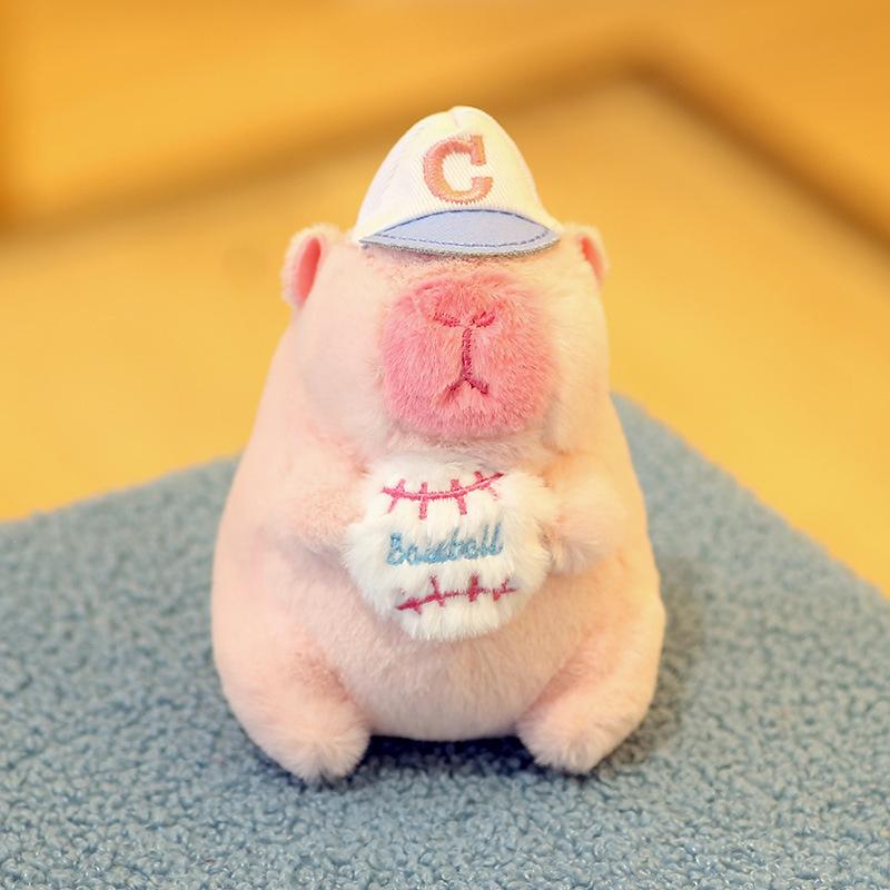 Cute Ugly Capybara Plush Keychain Kawaii Water Hog Doll Bag Pendant Charm Gift