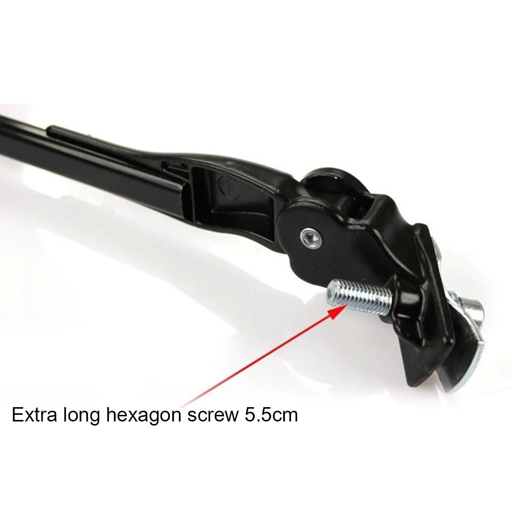 Parking Support Stand Adjustable Bicycle Kickstand Aluminum Alloy MTB Road Bicycle Side Rack Footrest for MTB/Snow/Folding Bike