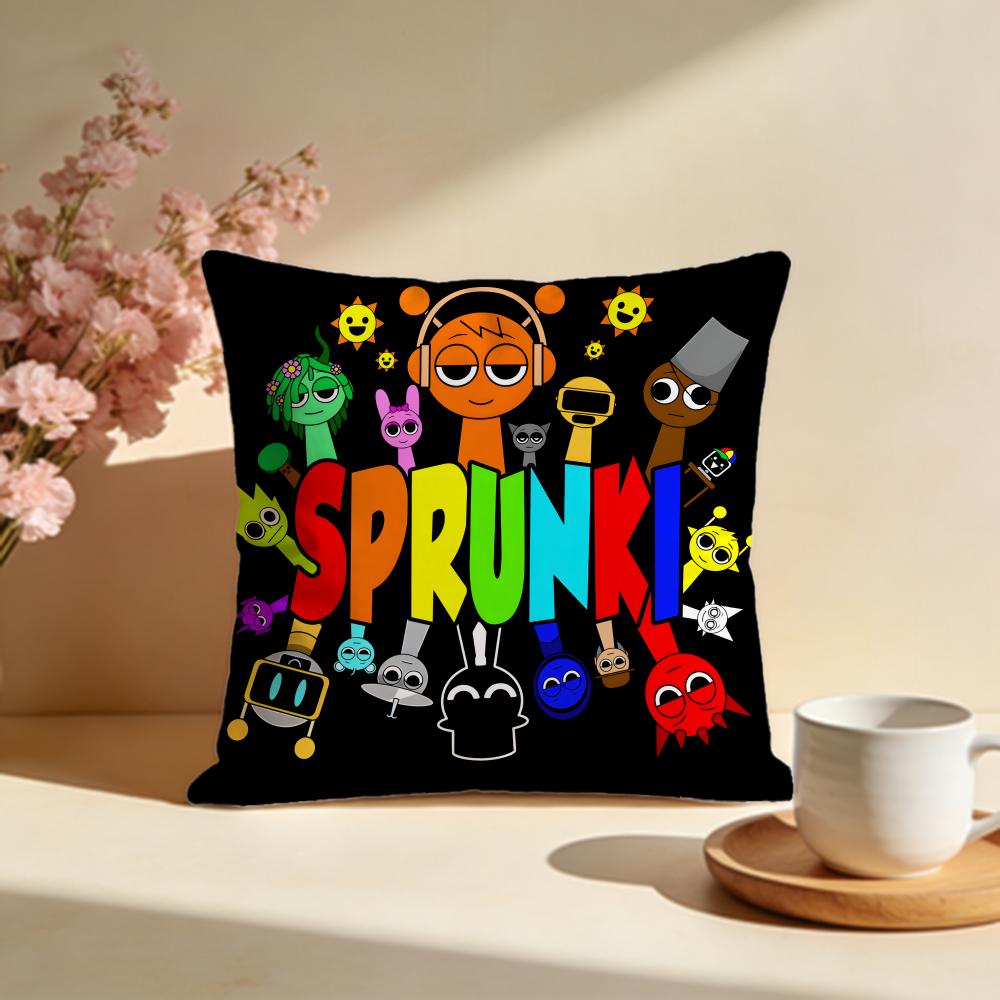 Fashion SSprunkiing Cushion Cover Stylish Washable Pillow Cover Ideal for Couch Bedroom Car Decoration