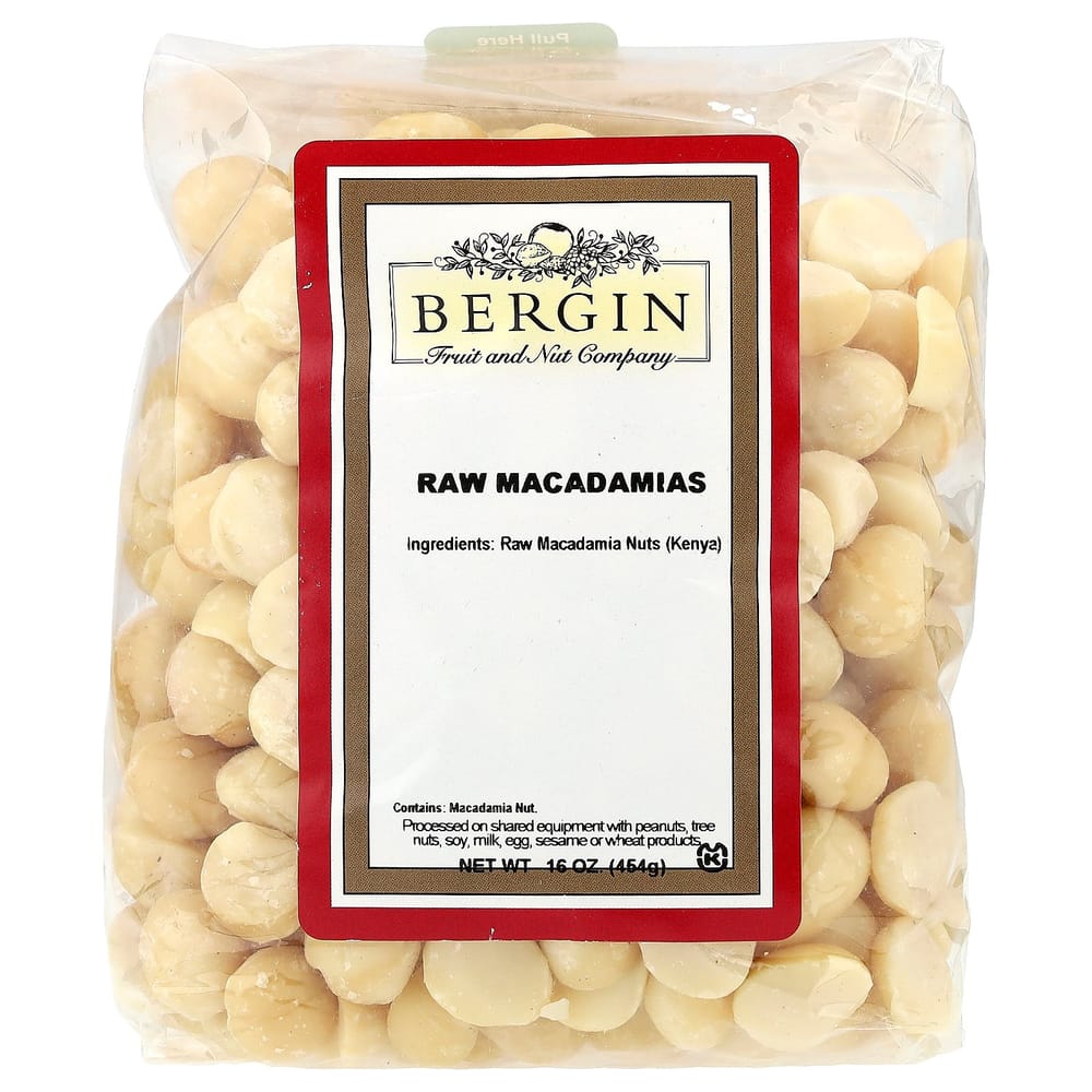 iHerb Bergin Fruit and Nut Company Raw Macadamia Nuts 454g (16oz) 454g - 1 ea