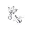 1 Stück Implantatgrad Titan Zirkon Stecker Ohrring Innen Gewinde Stern Labret Piercing Lippe Monroe Helix Tragus Piercing Schmuck