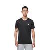 adidas T Shirts Men's Black Crew Neck Moderate Straight Fit AZ4076