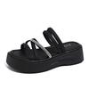 Cool slippers women wear summer new muffin platform slippers two wear casual beach sandals