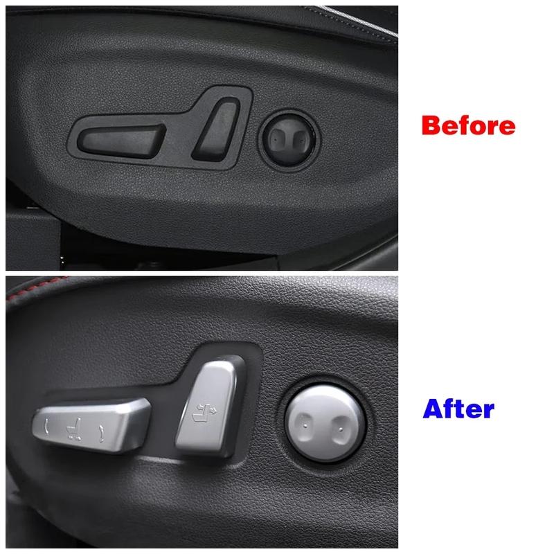 For Hyundai Palisade 2018 ABS Matte Front Seat Adjustment Buttons Frame Cover Trim Car Styling Accessories