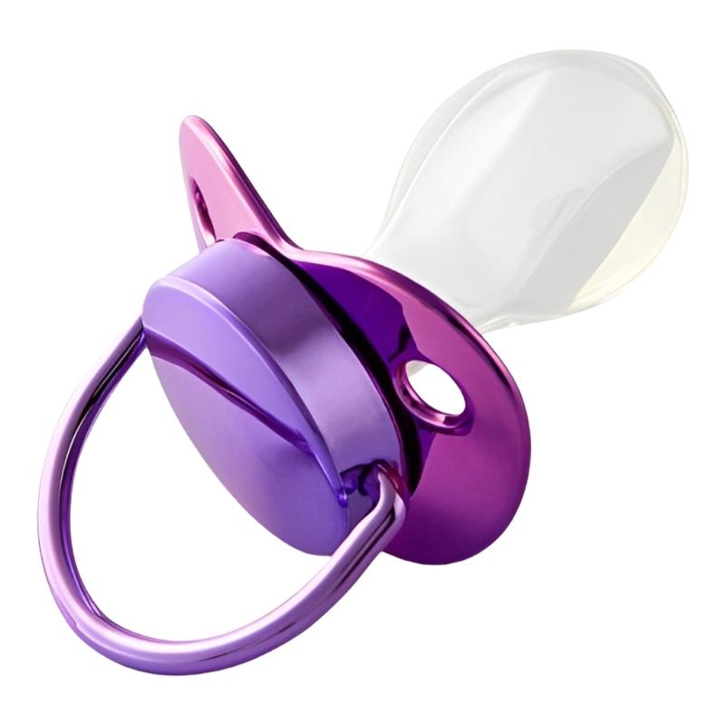 

Зняття стресу Соска для дорослих Чоловіча Жіноча Пустушка Силіконова Пустушка Ергономічна Зменшене Хропіння для Зменшення Тривожності Яскраво-рожевий/золотий