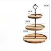 Simple Double-layer Dried Fruit Tray Living Room Fruit Storage Tray Three-layer Candy Dim Sum Tray Multi-layer Wood Tray