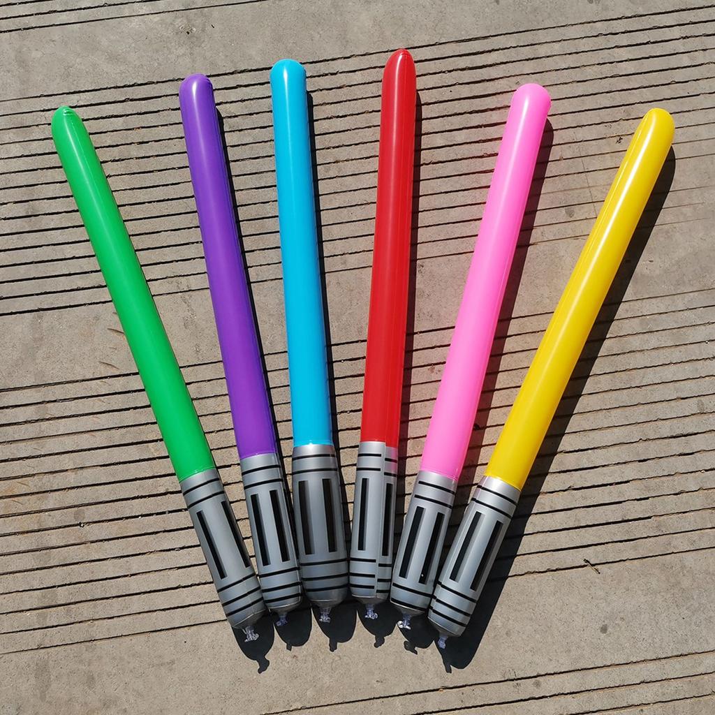 6Pcs Inflatable Cosplay Light Saber Inflatable Sword Toys Boys for Star Fans Children War Game Birthdays Party Props