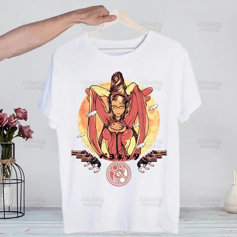 Game Bayonetta Harajuku T-shirts Summer Men/Women Hip Hop Funny Print Tshirt Streetwear T Shirt Short Sleeve Tee Top