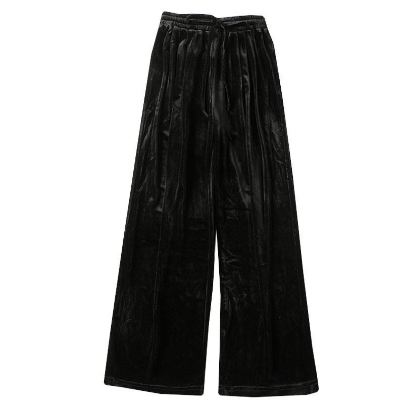 Autumn Silk Velvet Women's Long Casual Pants