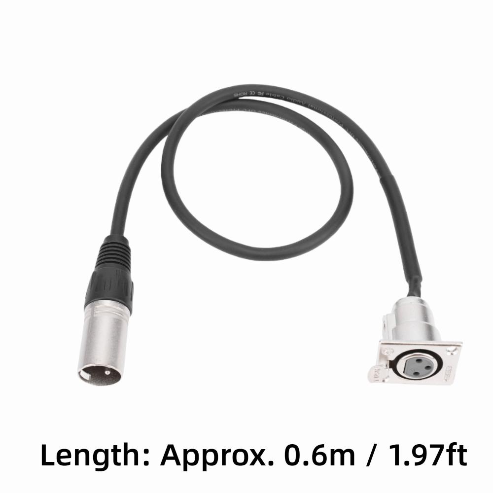 2 Pcs 3Pin XLR Female To 3Pin Male Panel Mount Adapter Mic Feed Thru Converter  for Floor Box