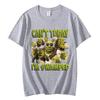 Cant Today Im Swamped Funny Shrek Meme Graphic T Shirts Unisex Women Fashion Cartoon Tshirts Summer 100cotton Oversized Tshirt