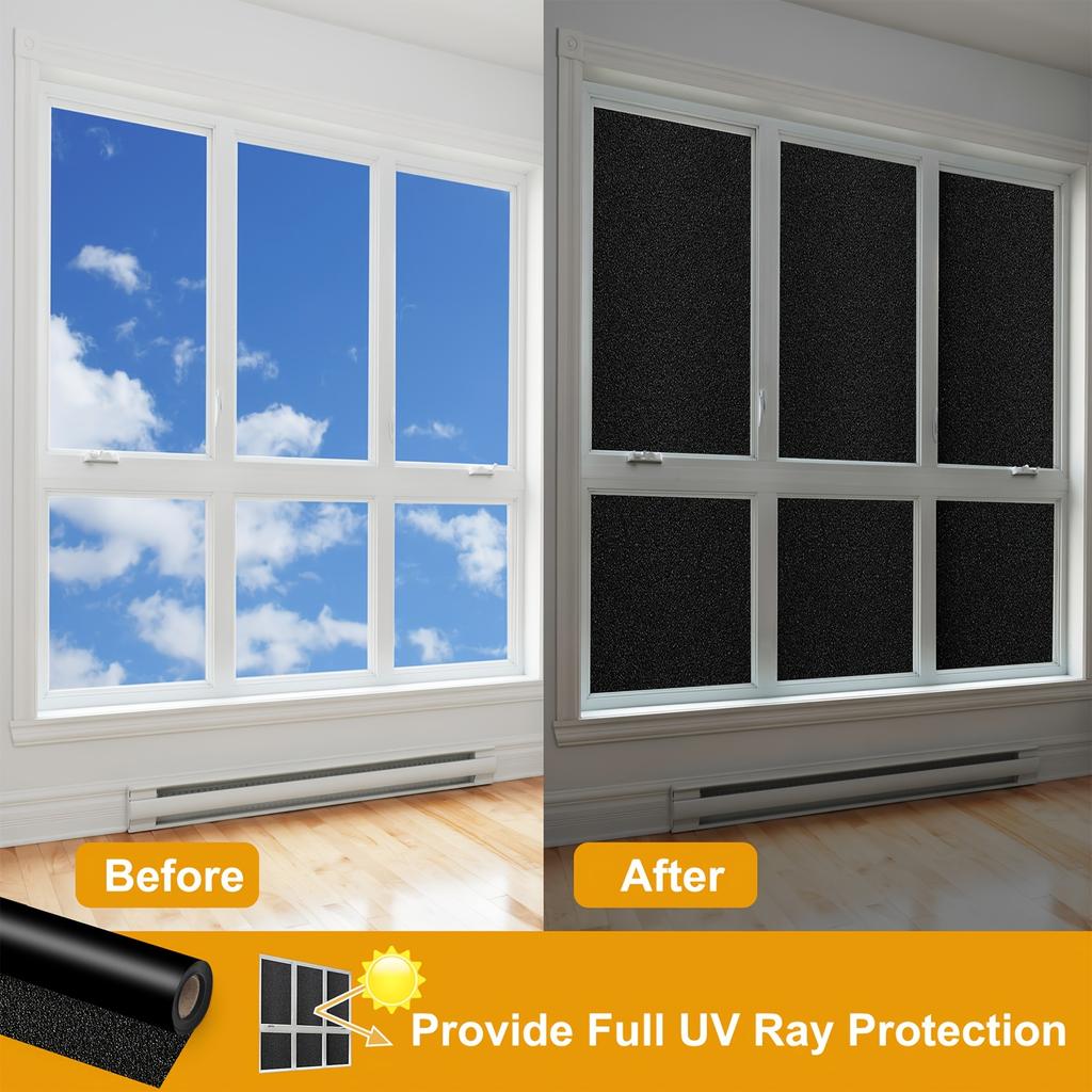 Hot-Selling Frosted Privacy Window Film, Anti-Glare Blackout Heat Blocking, Removable No Residue Easy Stick for Home Office Car