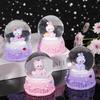 Cute Cartoon Cute Rabbit Sparkling Mini Crystal Ball Night Light Cell Button