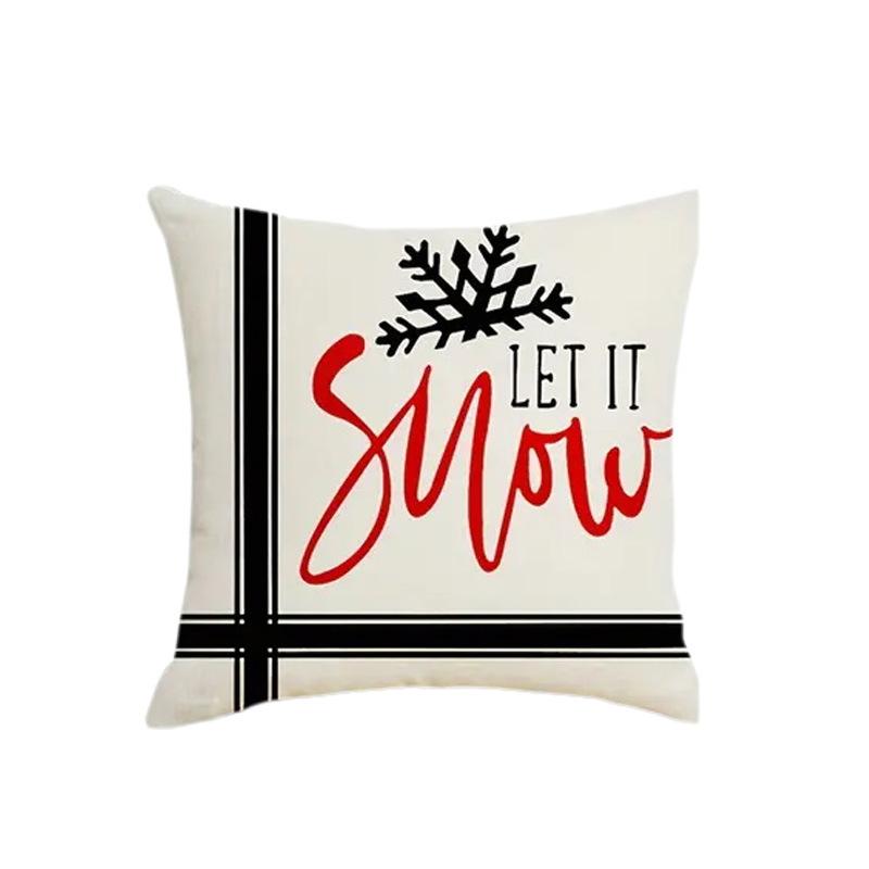 New Christmas Printed Pillow Case Sofa Bedroom Living Room Decorative Pillow Cushion Waist