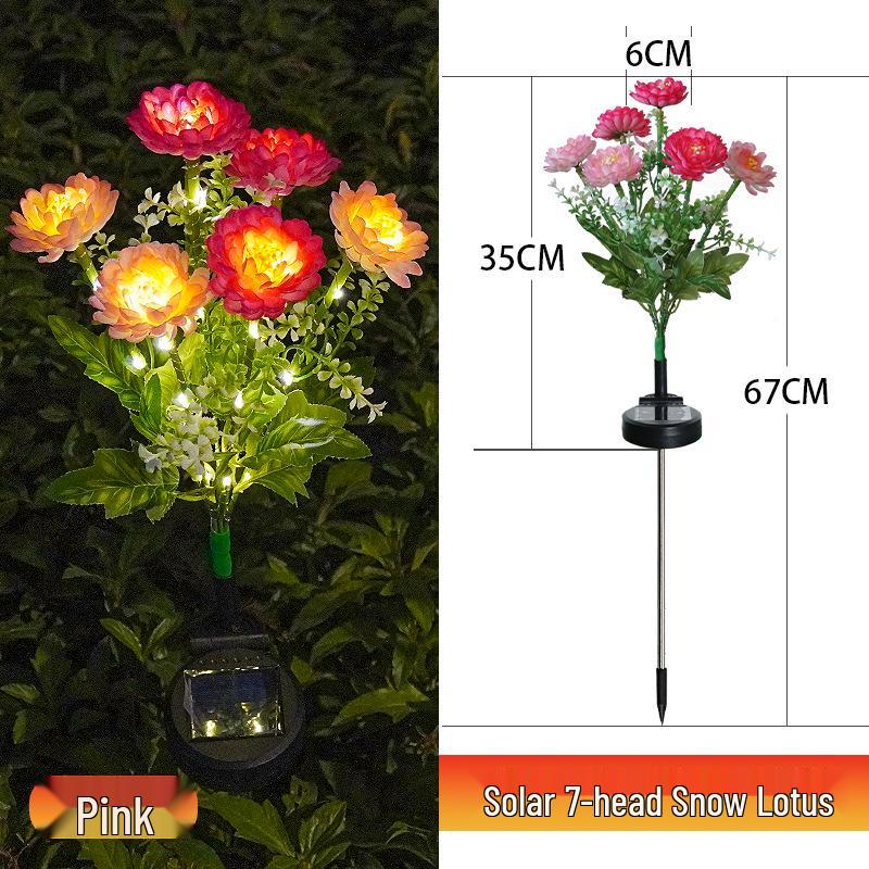 Solar LED Snow Lotus Garden Landscape Lamp