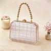 Acrylic transparent bag women's 2026 new pearl chain handbag shoulder chain box bag