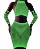 Glow In The Dark Mesh Bodystocking Lingerie Set Sexy