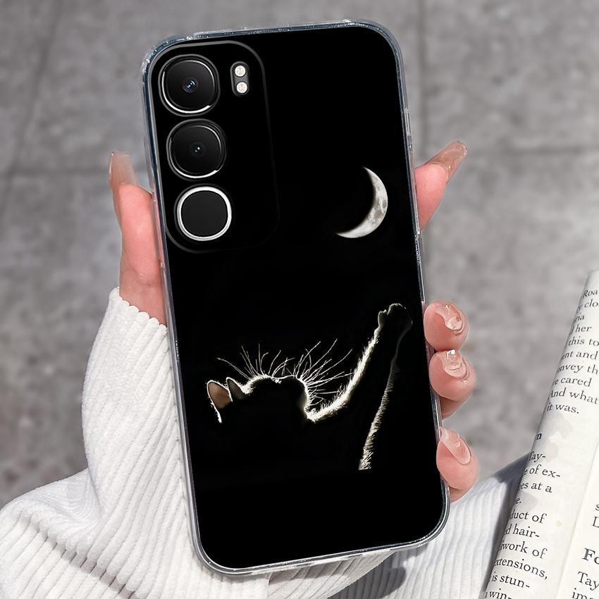 Cute Casing For Vivo Y19s Y19 Y17s Y17 Y16 Y15 Y13 Y12 Y11 Phone Covers Cute Penguin Frog Housing Clear TPU Non Slip Silicone Soft Shell For Vivo Case