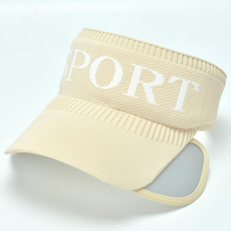 Sunblock Sports Hat Women's Summer Sunblock Sunblock Large Brimmed Empty Top Cap Retractable Sun Fashion Outdoor