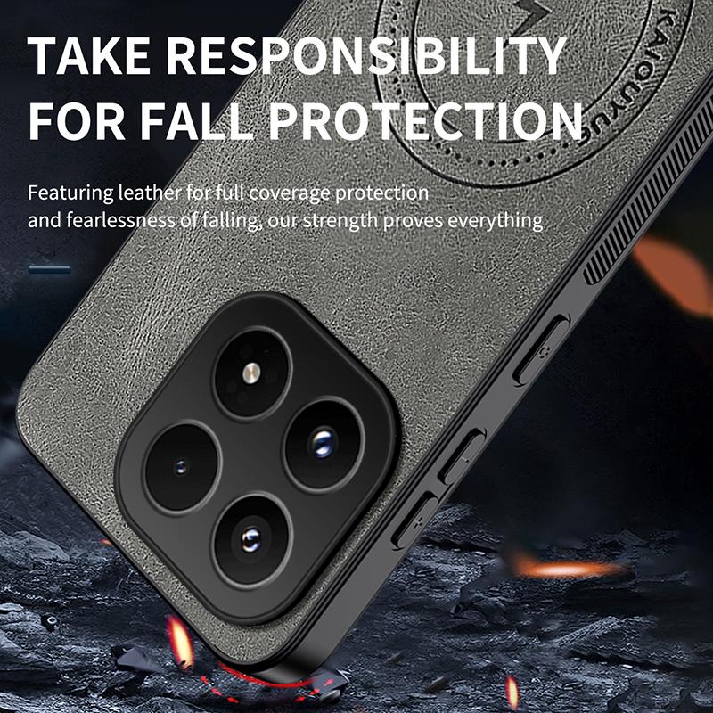 For Xiaomi 17 Magnetic Protector Phone Case For Xiaomi 17 Sheepskin Leather Back Cover For Mi 17 Soft Lambskin Shockproof Cases