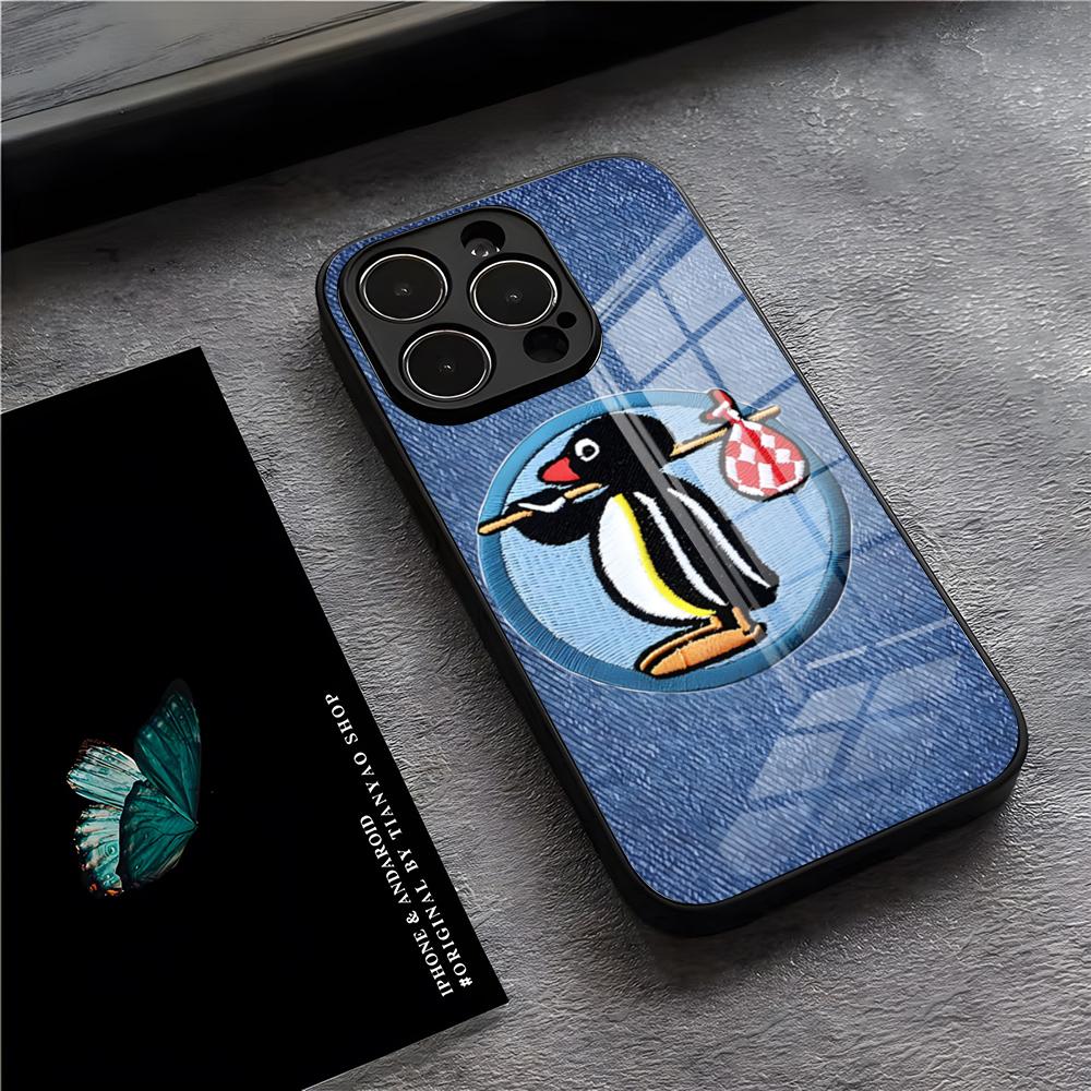 P-Pingu Penguin Phone Case For IPhone 17 Pro Max 15 Pro 16 14 Plus 12 13 Mini 11 Pro Shockproof Glass Cover