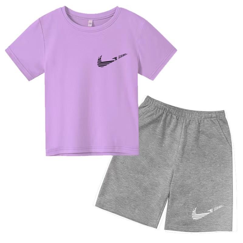 Kinder Sommer Neues Kurzarm-T-Shirt+Shorts 2-teiliges Trainingsanzug Set Junge Mädchen Geburtstagsgeschenk 3-12 Jahre Kleidung Lässig Mode Jogginganzug