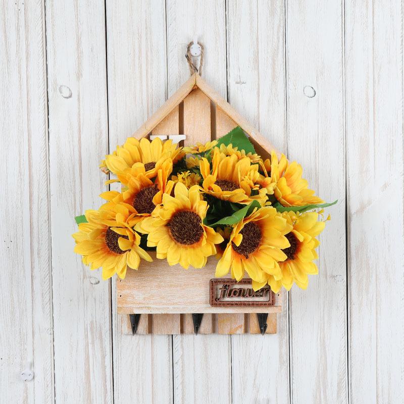 

Настенное украшение, Настенное подвесное, Деревянное, Кашпо, Средиземноморский стиль, Имитация сухоцветов, Деревянная коробка, Ваза для цветов, Крючок для ключей в прихожей Pack of 1