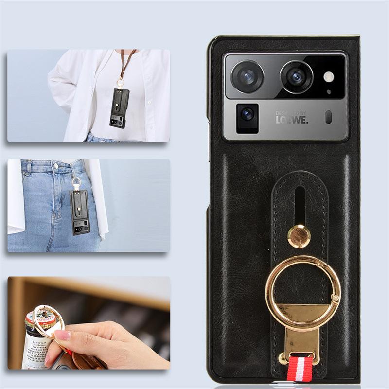 Handyhülle für Tecno Phantom V Fold2/Phantom V Fold mit Handschlaufe, stoßfeste Stoßstange, Schutzhülle