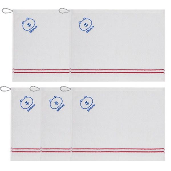 

Полотенца для рук Line Friends Peace Comas 70г, коричневые+красные, 5 шт.