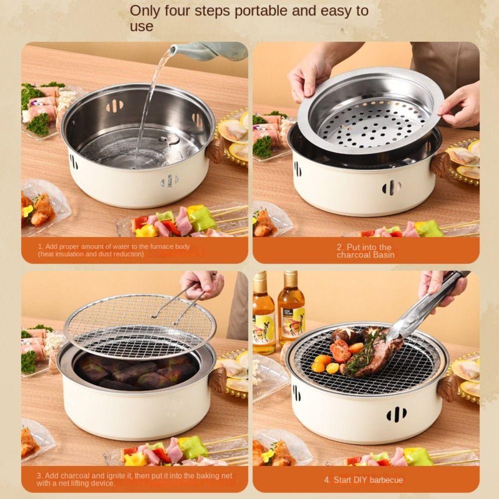 Beige Green Black Barbecue Grill Stainless Steel Barbecue Stove New BBQ Stove Barbecue Supplies