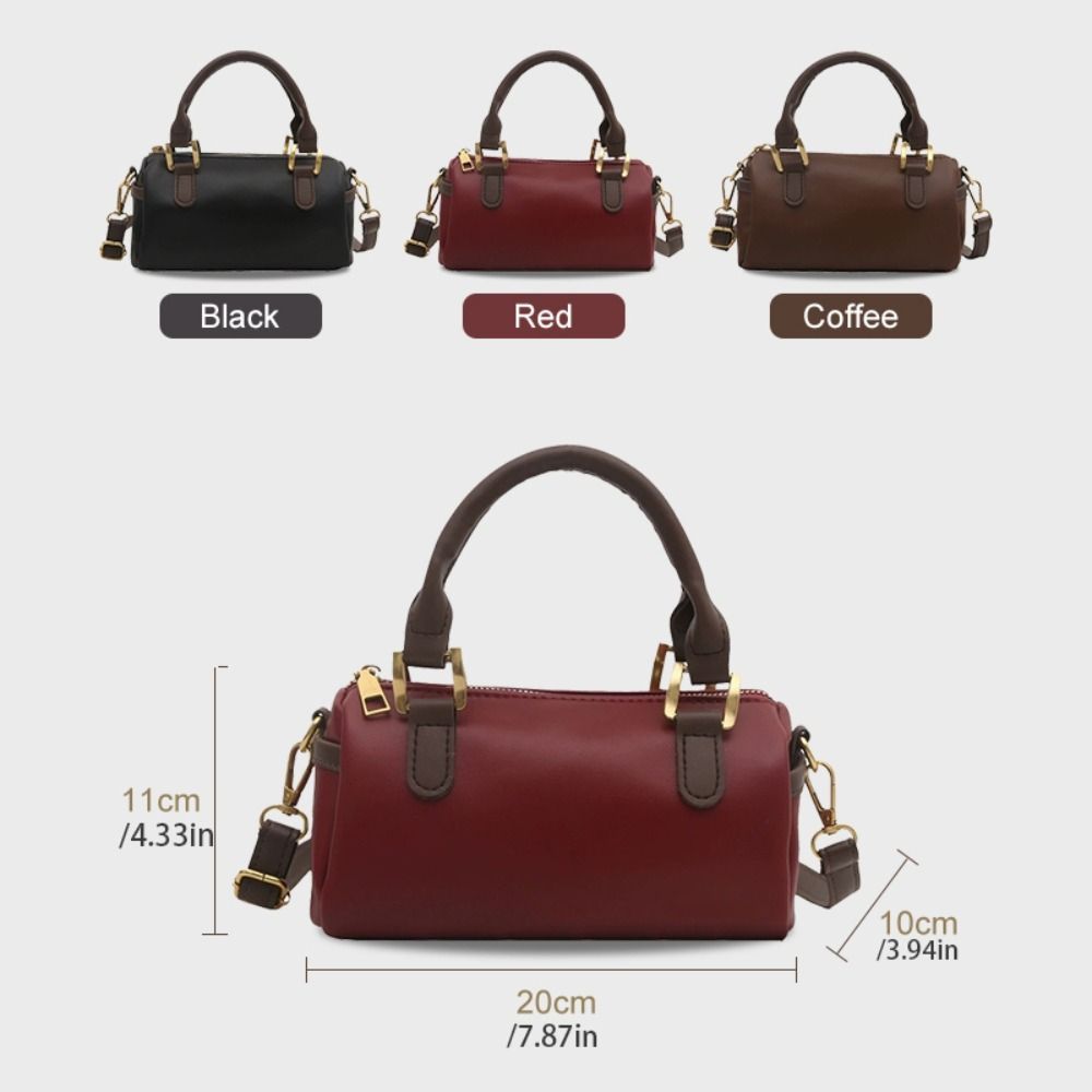 Elegant Bowling Bag Large Capacity Women Handbags Vintage Crossbody Bag  Girls