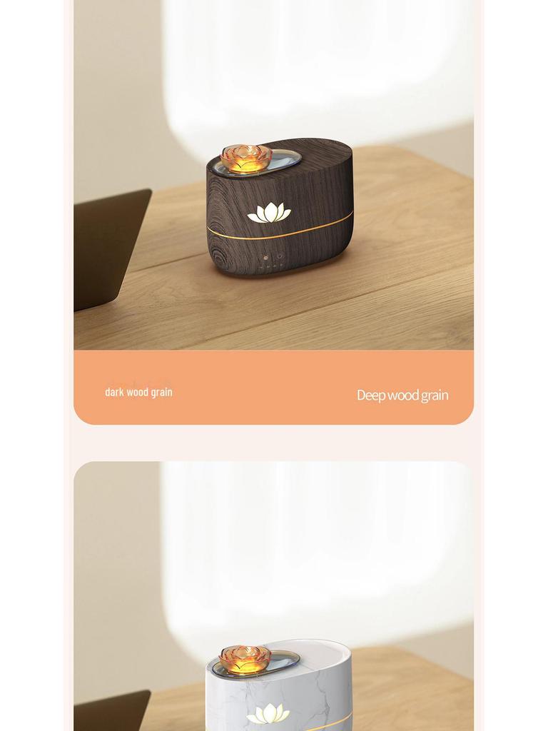 Colorful Lotus Aromatherapy Desktop Diffuser: Large Capacity Essential Oil Humidifier
