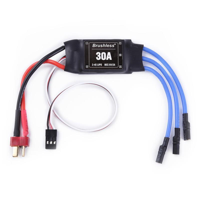 XXD 30A 2-4S ESC Controlador de Velocidade para Motor Brushless RC BEC ESC Helicóptero T-rex 450 V2 Barco para FPV
