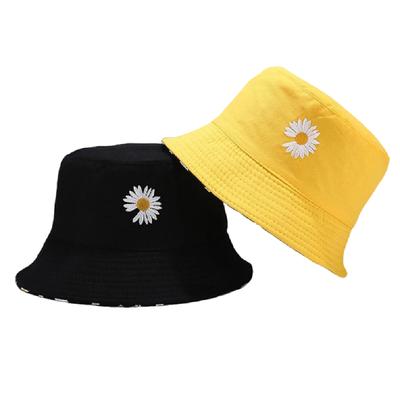 Double Sided Bucket Hats for Men Women Sunscreen Sun Cap Little Daisies Spring Fisherman Hat