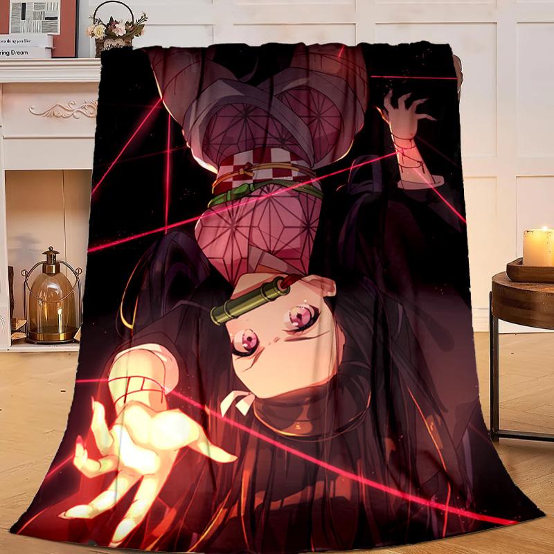 1PC Anime Samurai Warrior's Journey Flannel Blanket Gift, Suitable for Both Men And Women, Soft Ideal for Beds And Sofa, Birthday Or Christmas Gift