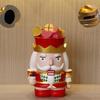 62KD Decorative Nutcrackers Figure Coin Banks Resins Christmas Figurine for Saving and Seasonal Cheer