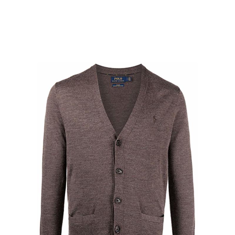 Polo Ralph Lauren FW21 Long Sleeve Buttoned Knit Cardigan Sweater Men Sweater Brown 710763372-005
