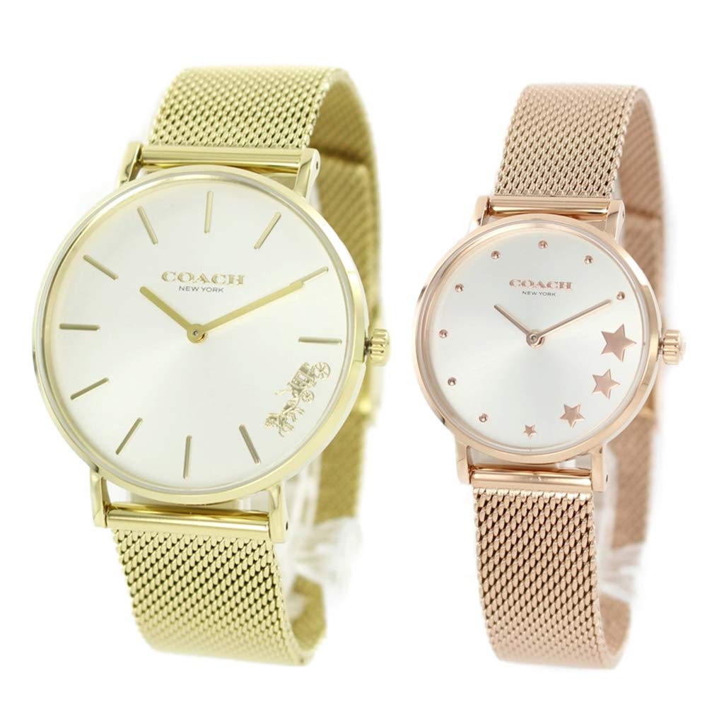 

COACH Pair Watch Storage Box Perry Collection Yellow Gold Pink Gold 1450312514503520 Watch [Coach] Men s Women s [Item]