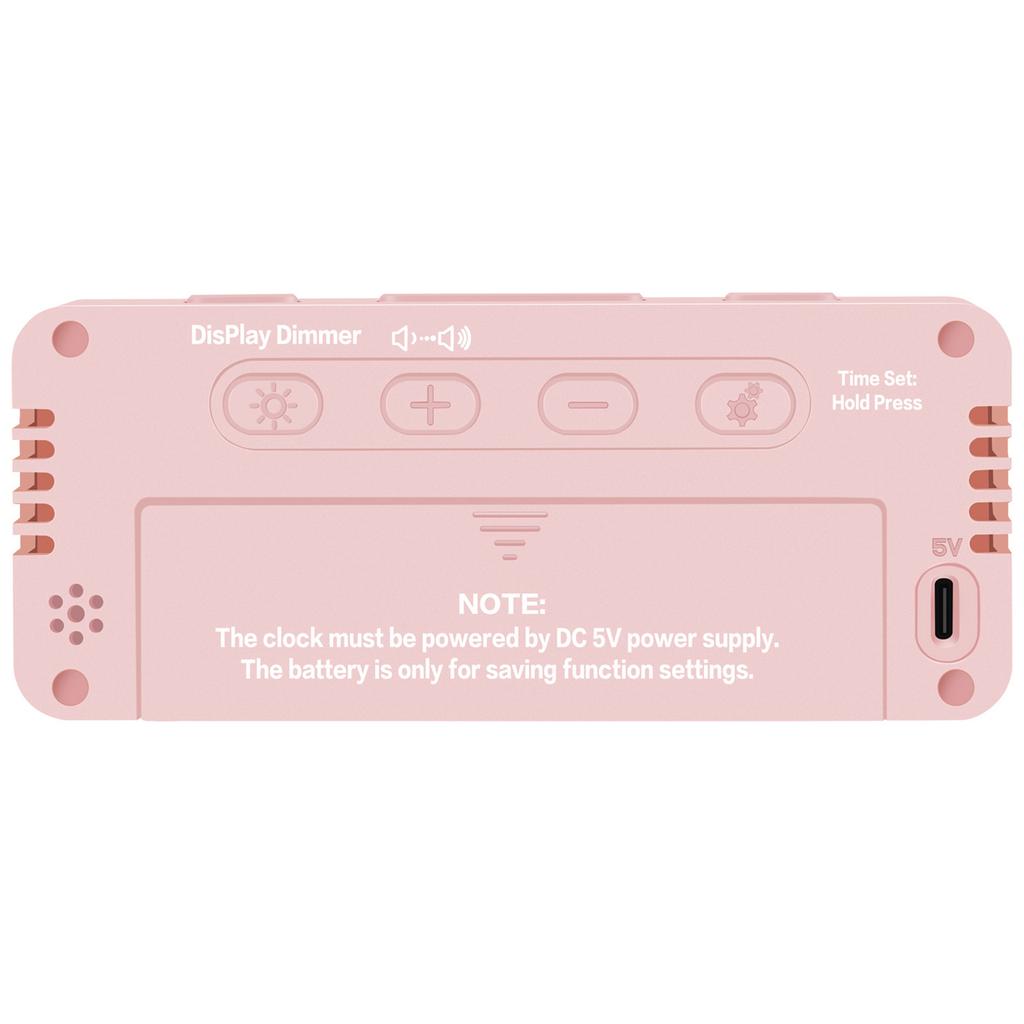 Simple Digital Bedside Alarm Clock With Dynamic Color And Double Alarms For Heavy Sleepers Kids Girls Desk Display