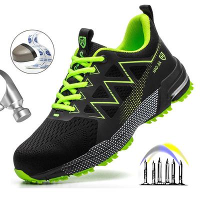 Beschermende werkschoenen voor heren Veiligheidsschoenen Anti-Smash Lichtgewicht ademende werksneakers Onverwoestbare schoenen met stalen neus Mannelijke beschermende schoenen