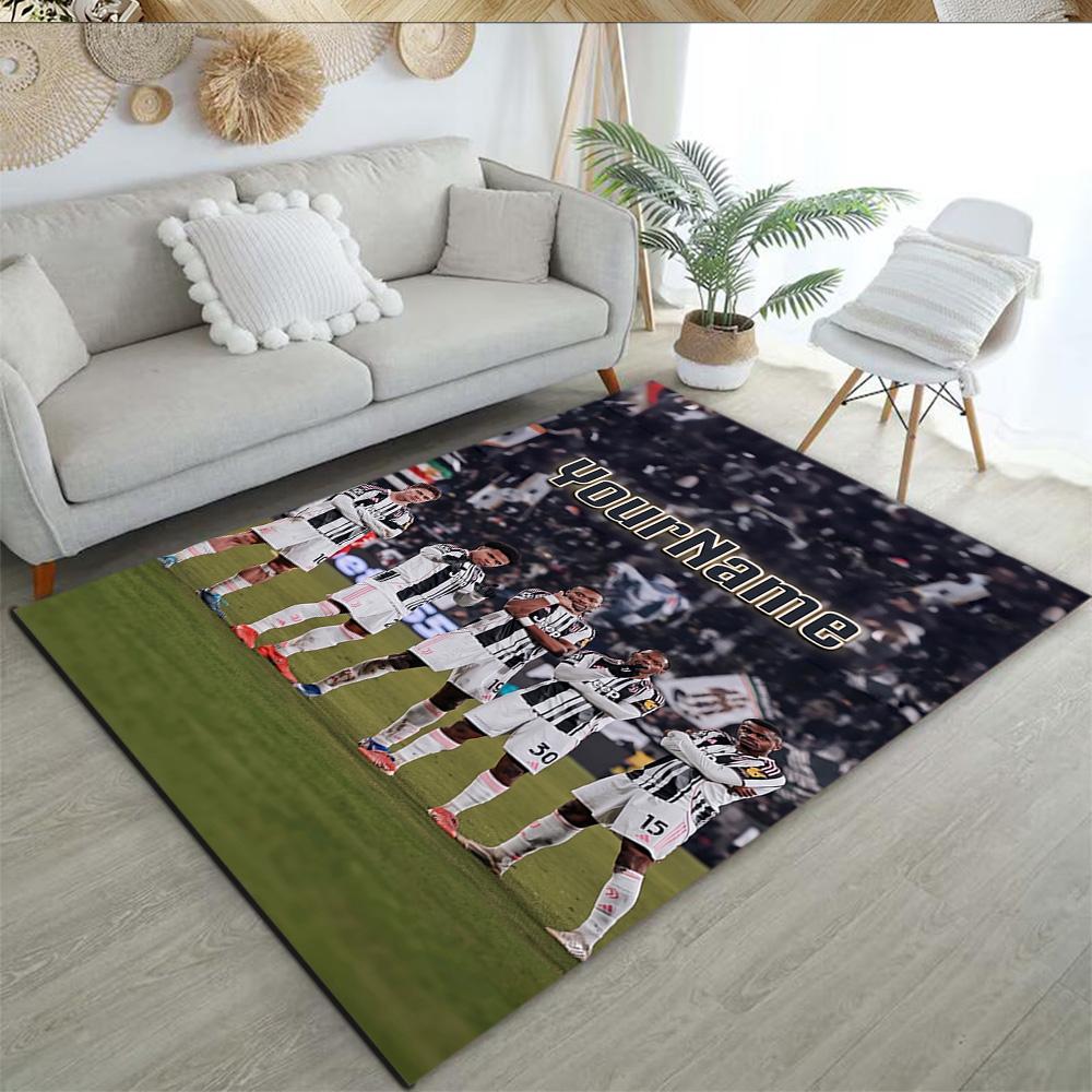 Juventus Personalized Name Area Rug Perfect for Dining Room Playrooms Kitchen Balcony Antislip Carpet Decorate Offices Wedding Party Gift