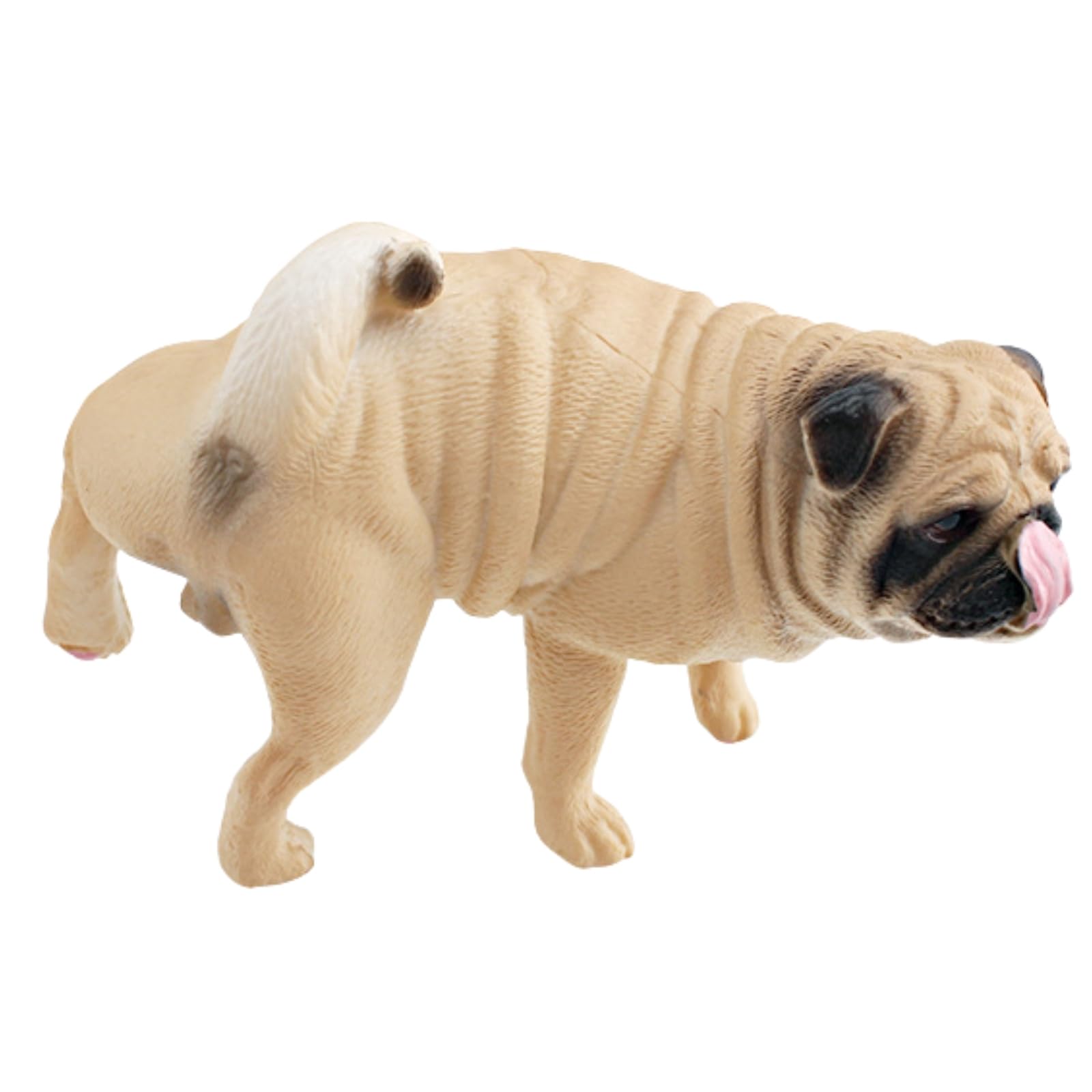 Игрушка-мопс Avidora, Фигурка писающего мопса, Забавная вещь, Фигурка для декора интерьера, Бежевый