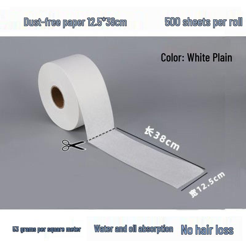 Industrial Dust-Free Oil-Absorbent Wiping Paper - Large Roll, Blue & White Non-Woven Fabric