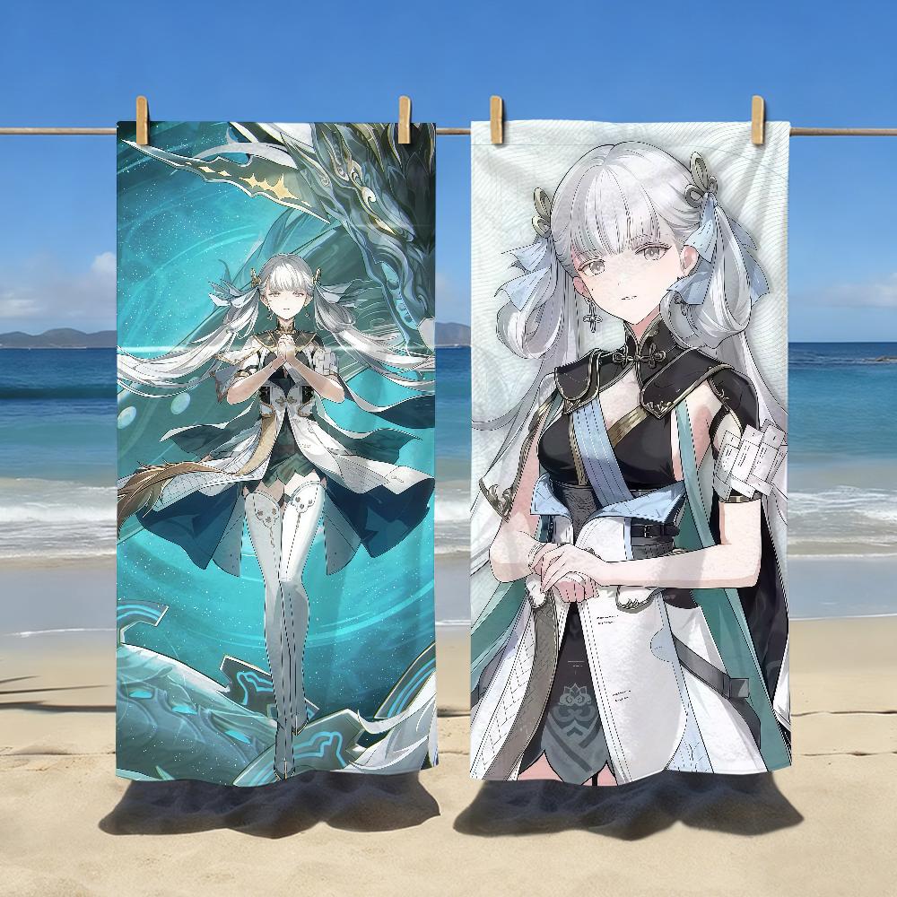 Game WuWa J-Jinhsis Towel Sports Quick Dry Travel Camping Gear Sandproof Soft Light Large Beach Towel