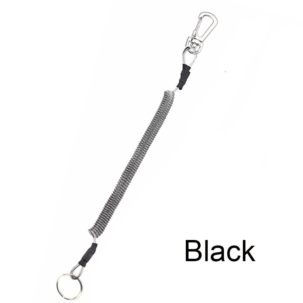 Tether Portable Fishing Lanyards Security Gear Tool Spring Elastic Rope Anti-lost Phone Keychain