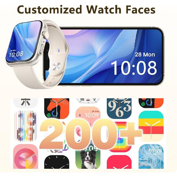 Smart Watch for Android & iPhone [46mm], Answer/Make Call, Sleep & Stress Tracking, 120+ Sports Modes, GPS Activity Tracker, Water Resistant